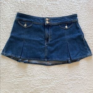 American Eagle Outfitters Dark Blue Denim Mini Skirt